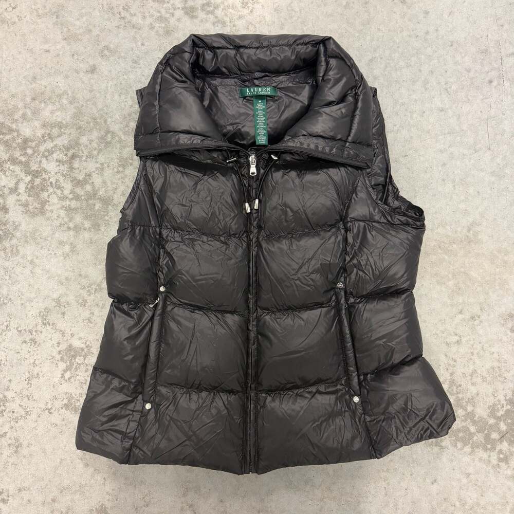 Lauren Ralph Lauren Black Down-Filled Mock-Neck Puffer Vest